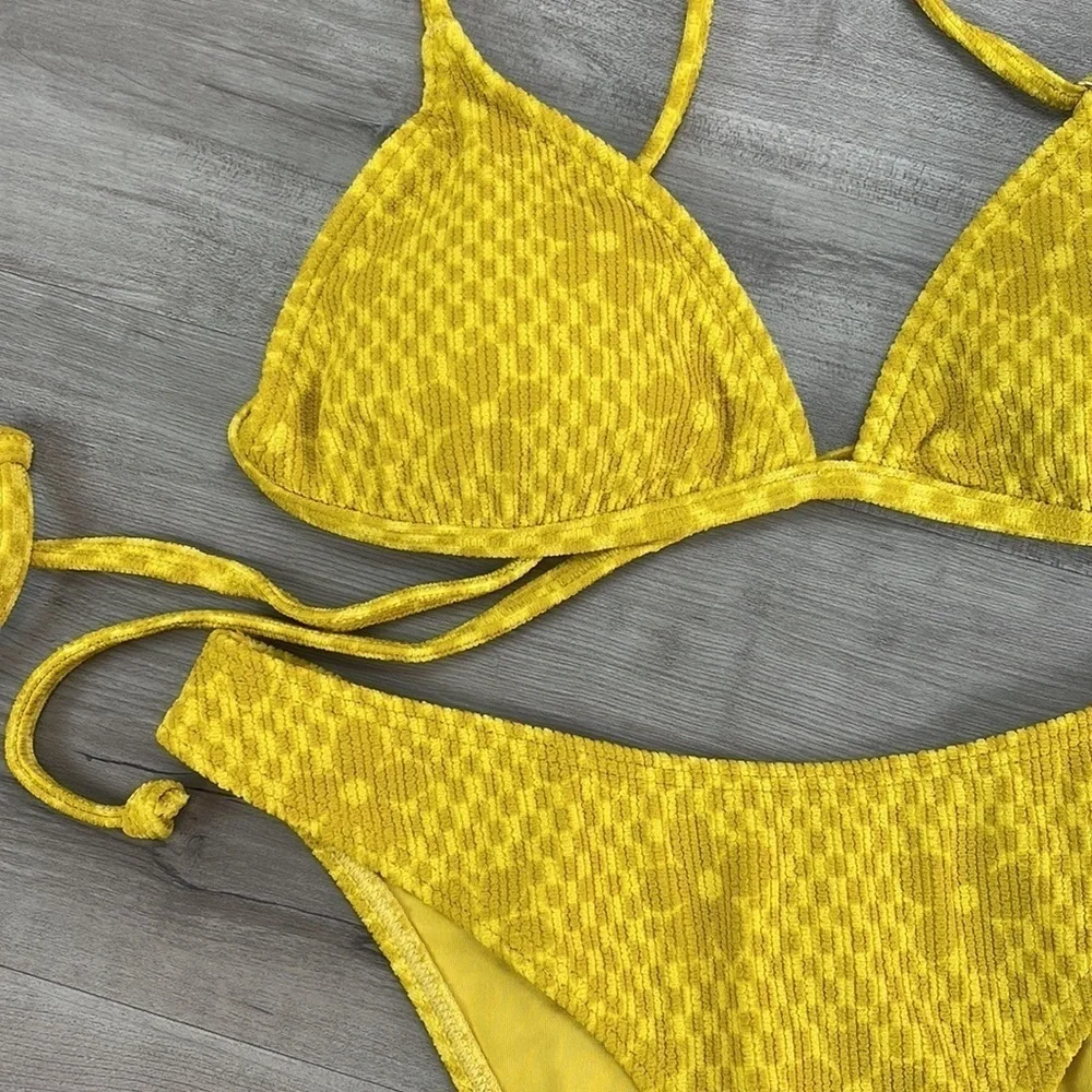 ☀️BILLABONG☀️ MADE YA LOOK TRI Salty Blonde Made Ya Look Hike Bikini SET - Picture 7 of 15